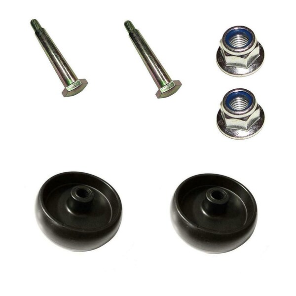 Aftermarket Two (2) Deck Wheels W/ Bolt & Nut Fits John Deere LA115 LA120 LA125 - GX10168 LAE40-0119 - main